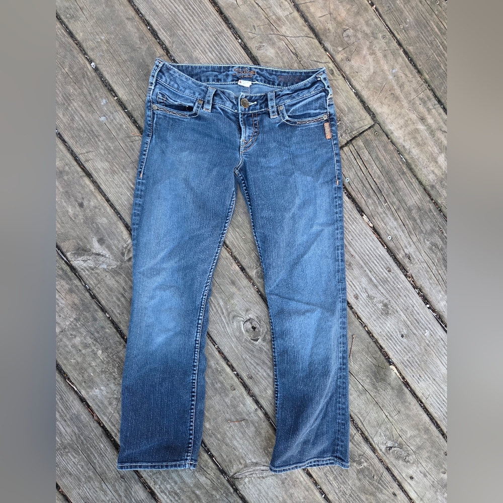 Silver Jeans Women's Cropped Blue Denim